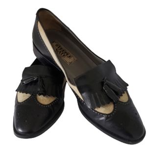 💗 Steple Gale Men Tassel Black/ white Loafers